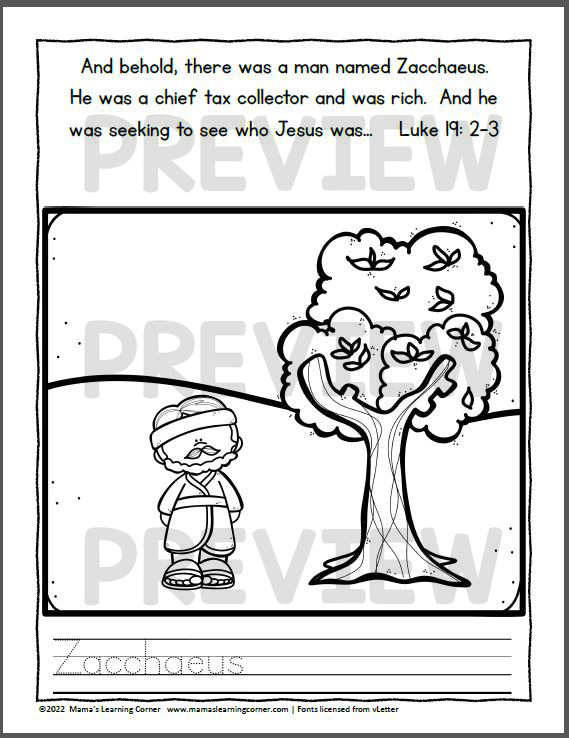 Zacchaeus coloring pages made by teachers