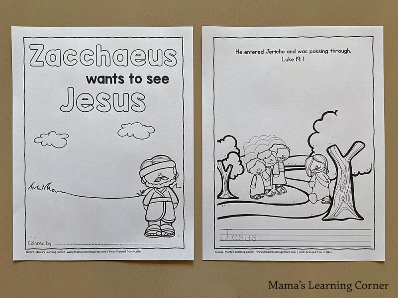 Zacchaeus coloring pages