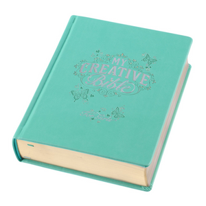 Personalized esv my creative bible for girls teal faux leather hardcov â simply uncaged christian gifts