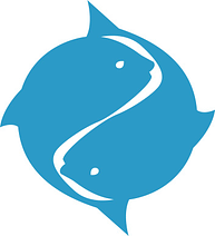 Blue two fish symbol â