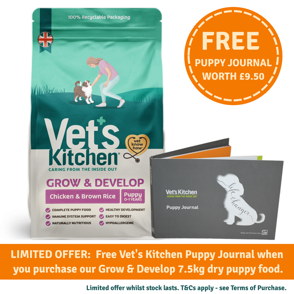 Dry dog food grow and develop chicken brown rice puppy