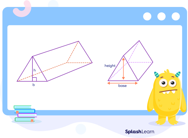 Base area of a triangular prism