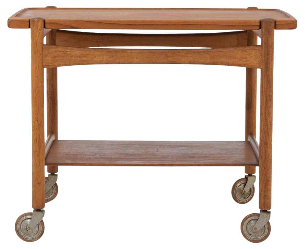 Vintage teak bar carts and dry bars