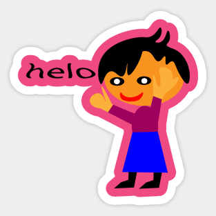 Happy girl stickers for sale