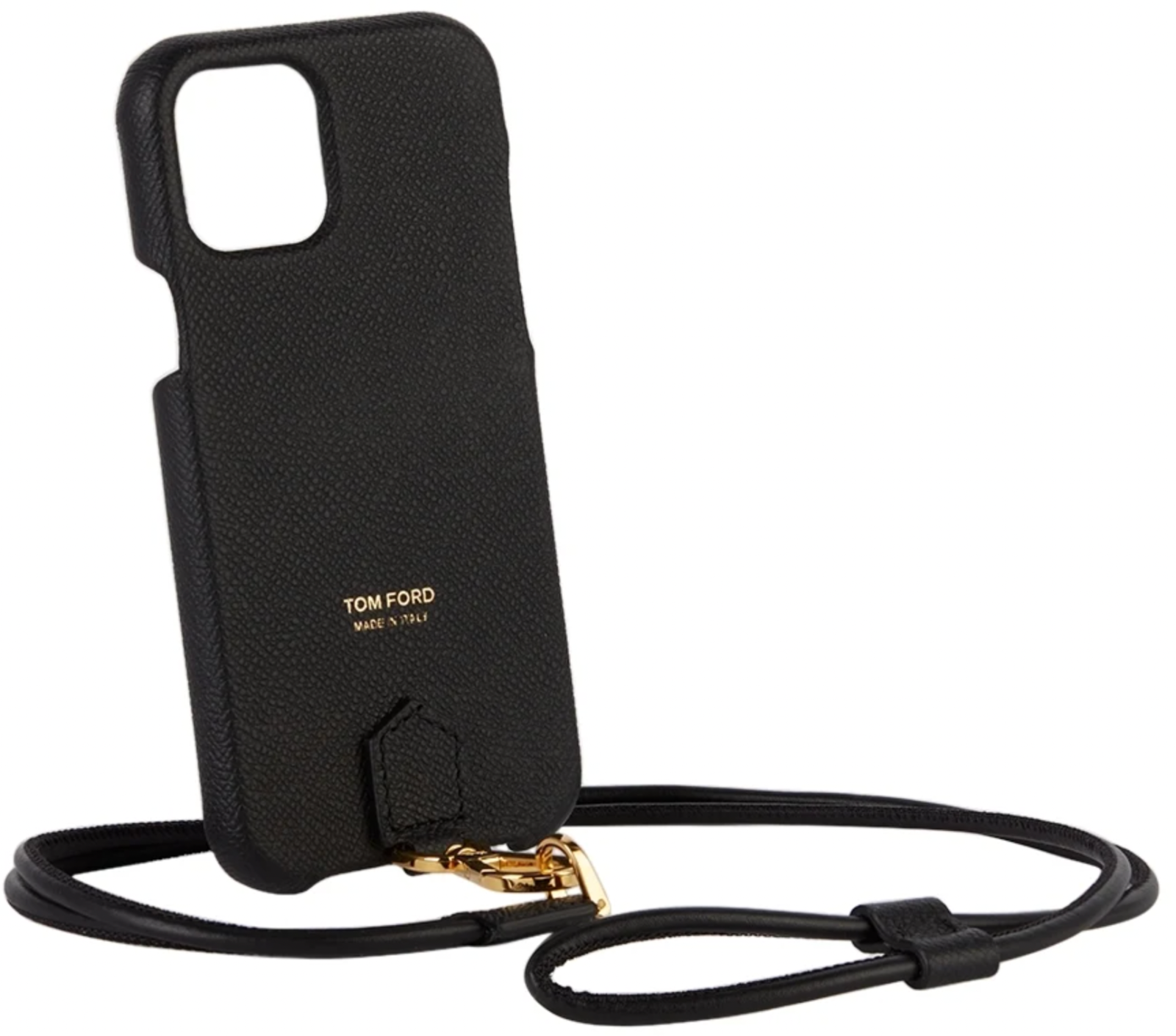 Tom ford grain leather iphone phone case pro case lanyard pouch bag