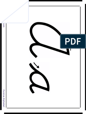 Cursive alphabet large flashcards pdf