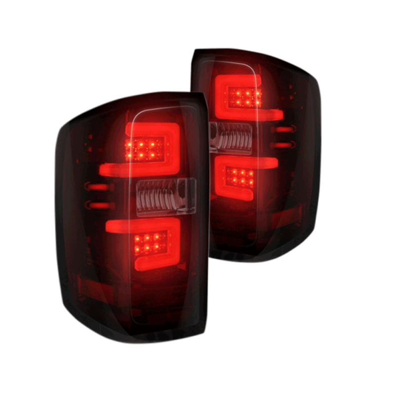 Recon red smoke led tail lights rbk chevy silverado dales super store