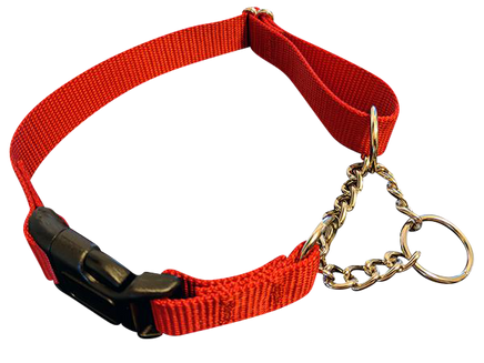 Half chain with quick release martingale collars