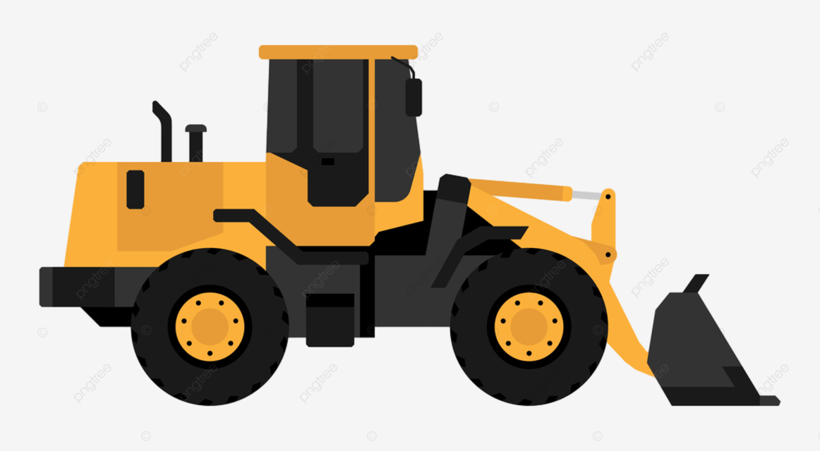 Heavy equipment vector hd png images color heavy construction equipment loader white heavy children png image for free download