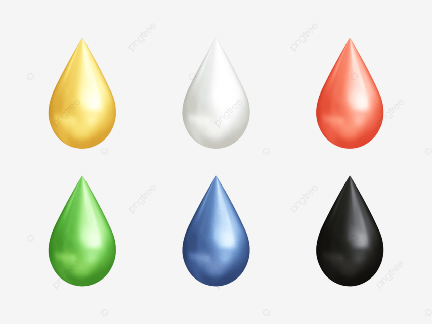 Liquid drop vector hd png images liquid drop realistic d vector icon illustration with different colors blue shape aqua png image for free download