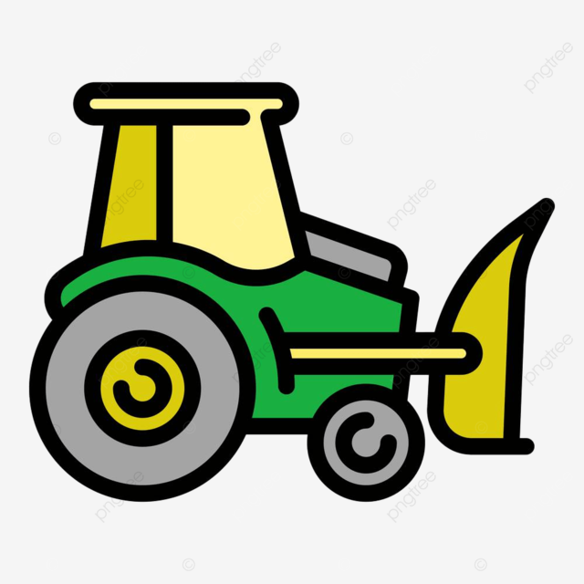 Tractor outline clipart transparent background tractor excavator icon outline vector bulldozer silhouette work png image for free download