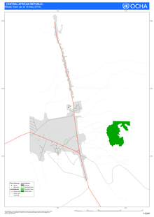 Central african republic mbaiki town as at may