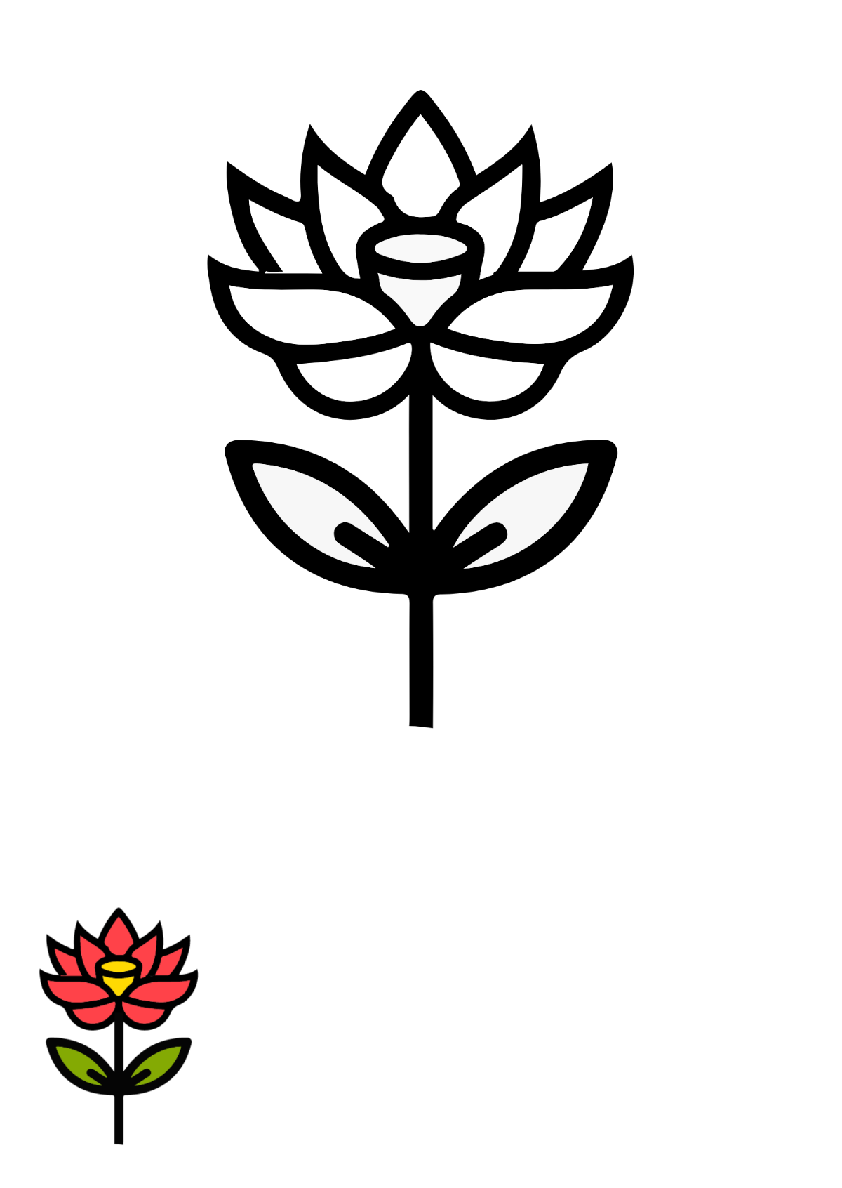 Free flower coloring page