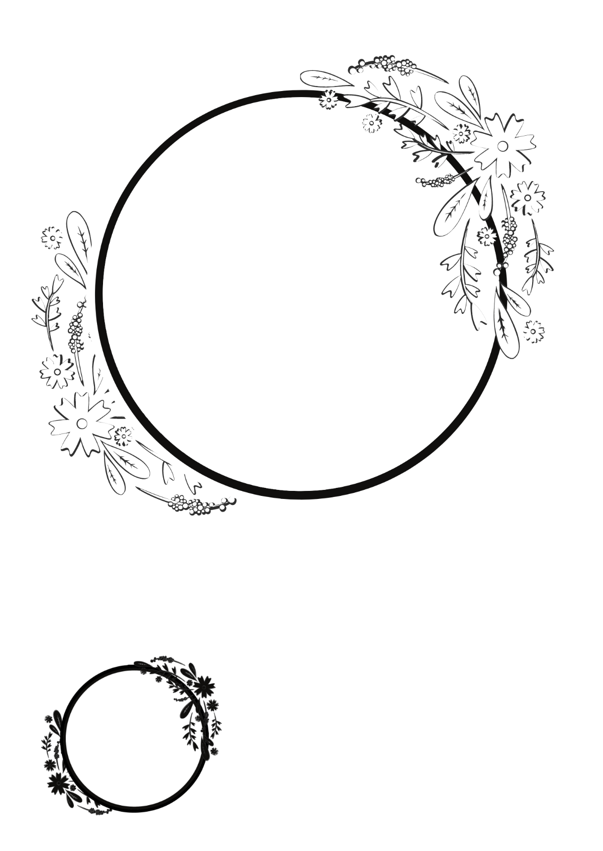 Free wreath coloring pages