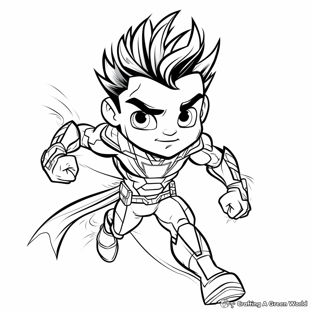 Superhero coloring pages