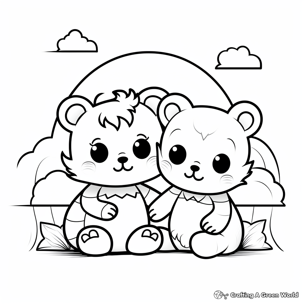 Rainbow friends coloring pages