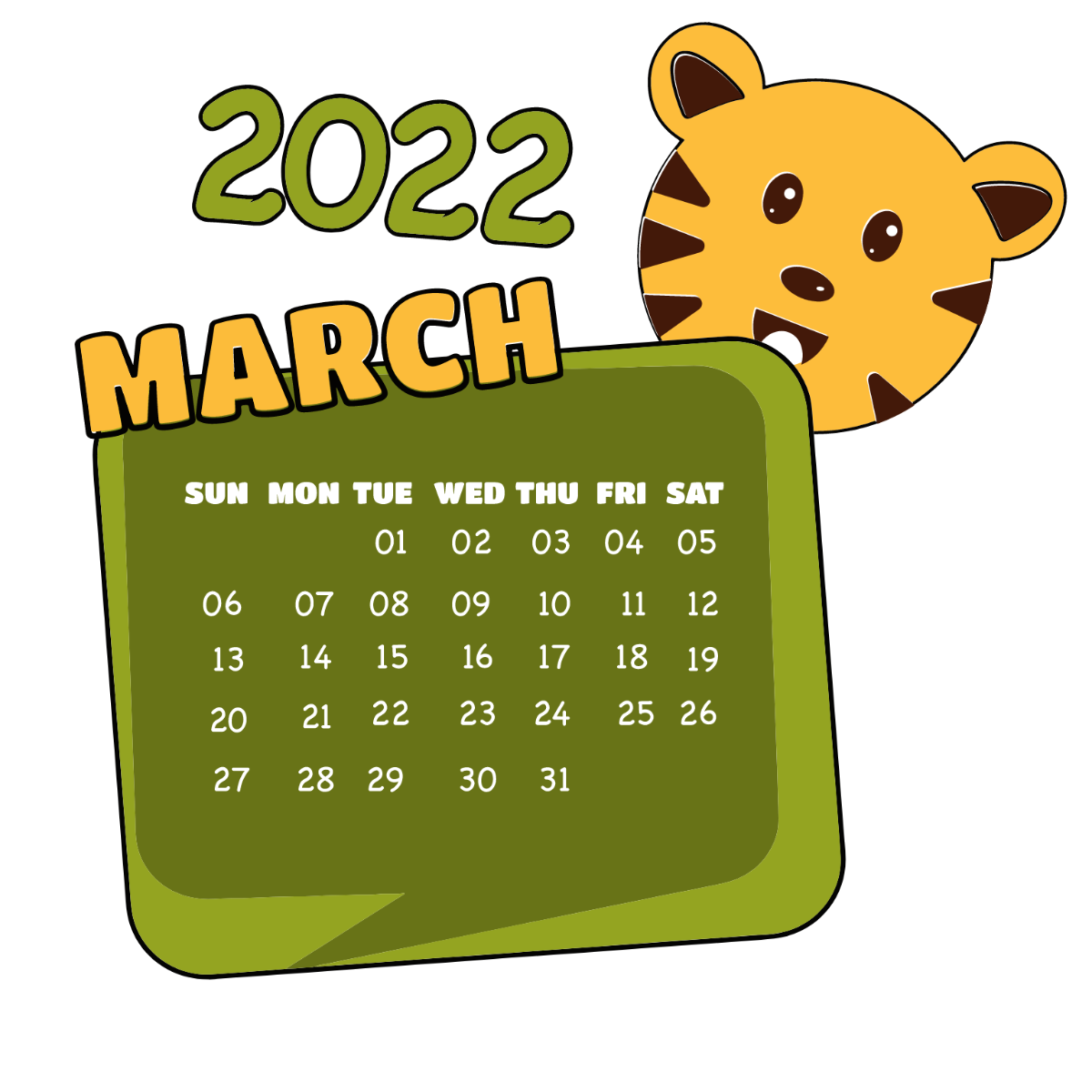 Free march calendar vector