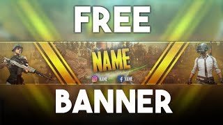 Free pubg youtube channel artbanner template