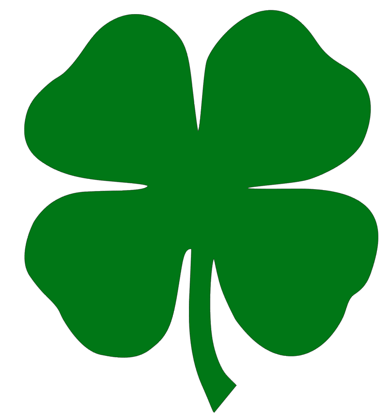 Leaf clover vinyl decal bumper sticker lucky shamrock irish four window