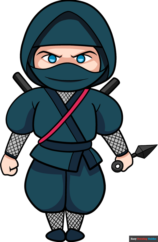 How to draw a cartoon ninja