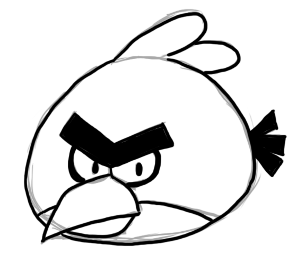 How to draw angry birds