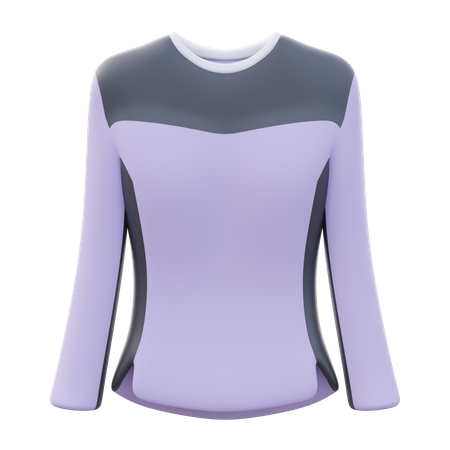 Exercise shirt long women d icon download in png obj or blend format