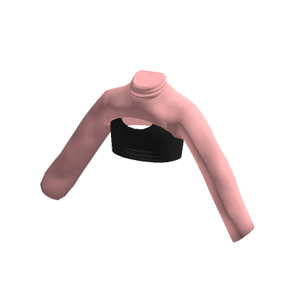 Cutout elegance black and pink crop top roblox item