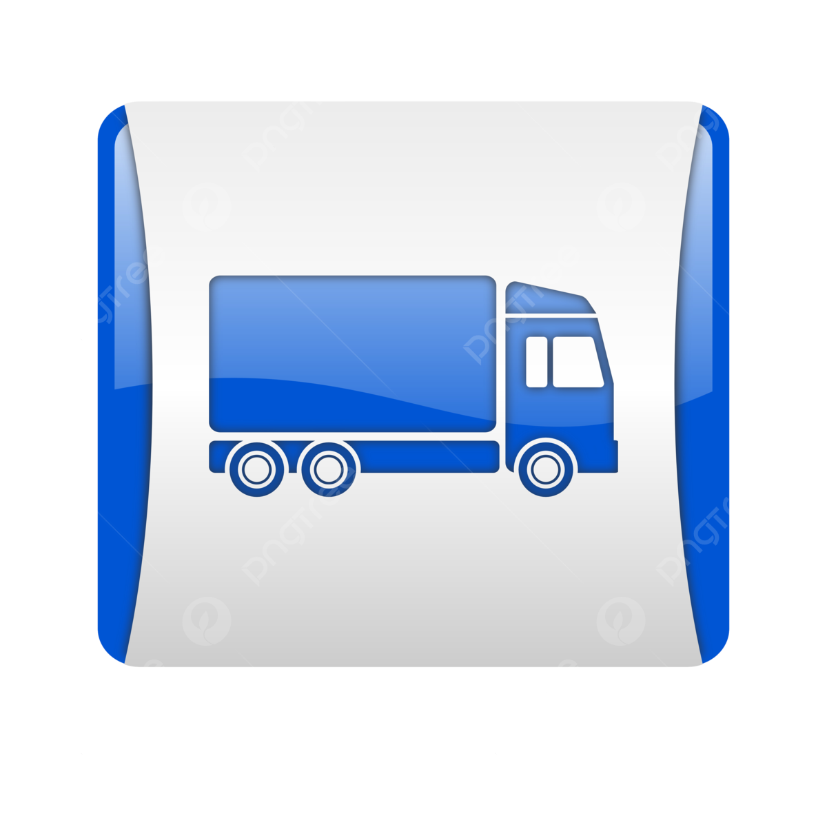 Delivery blue square web glossy icon store delivery industry button png transparent image and clipart for free download