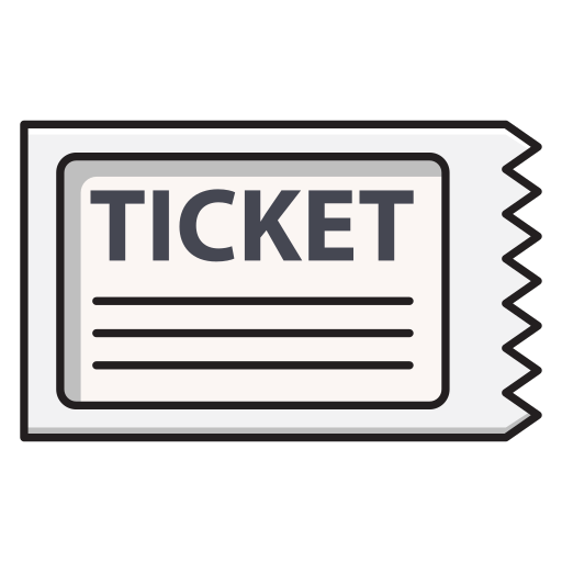 Ticket vector stall lineal color icon