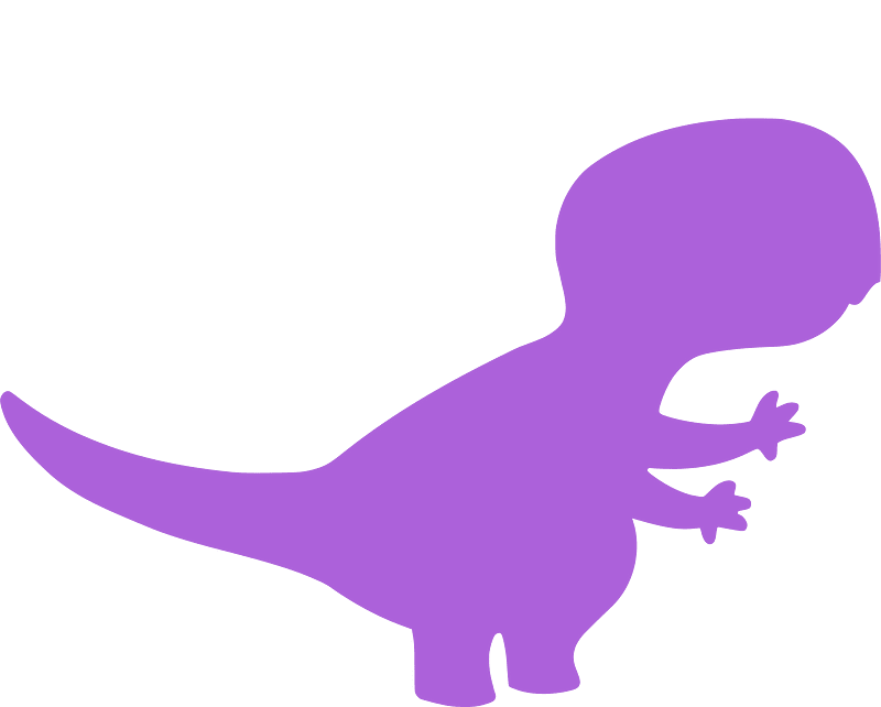 Cartoon dinasaur silhouette