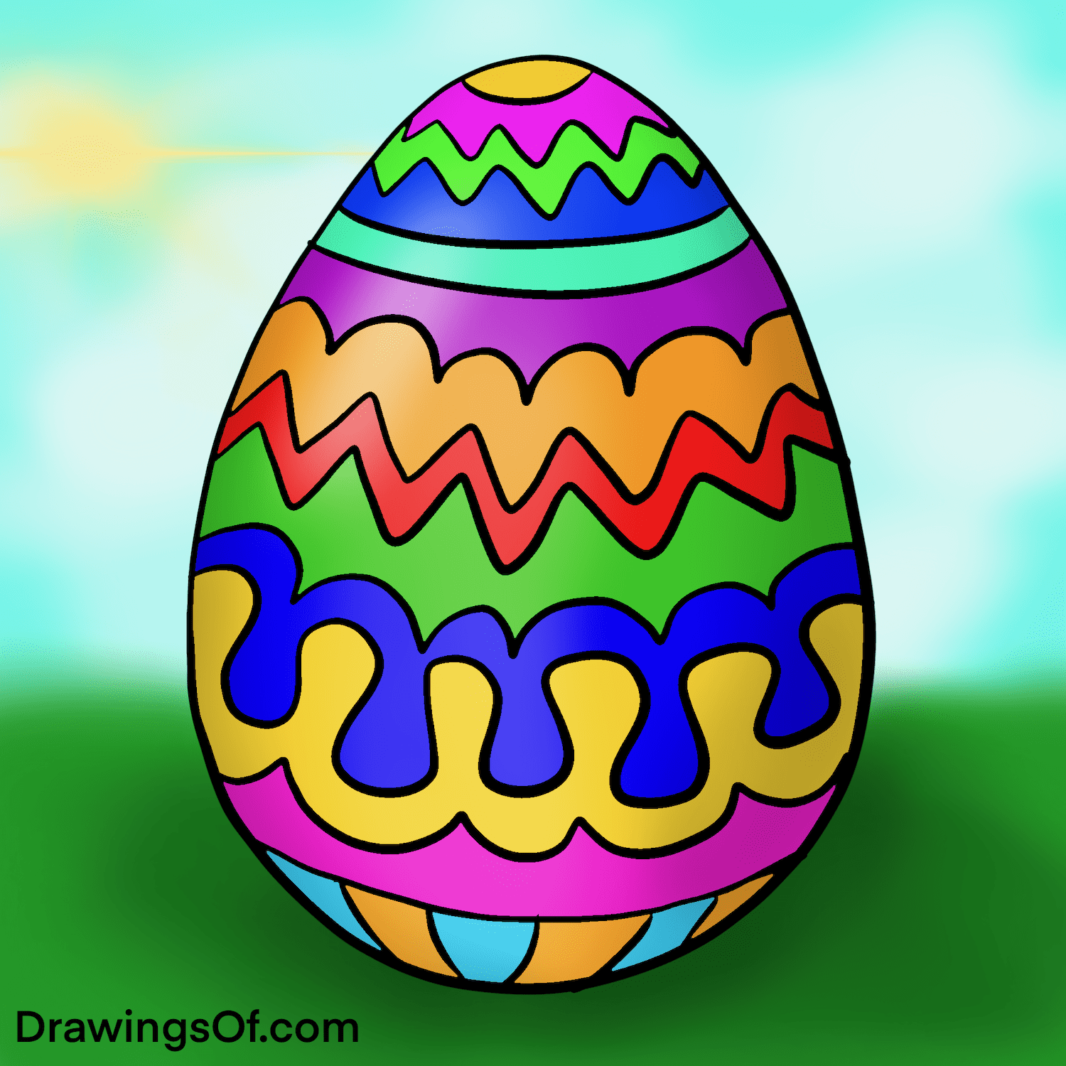 Easter egg drawing fun with a twist