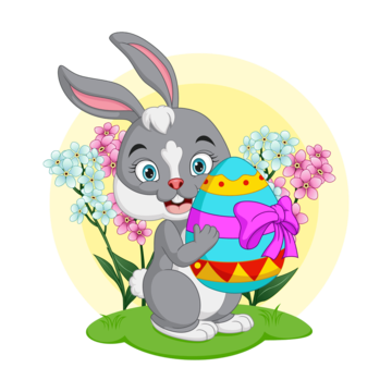 Little cute easter bunny on a egg easter bunny easter easter eggs png transparent clipart image and psd file for free download