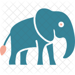 Elephant act dual tone icons