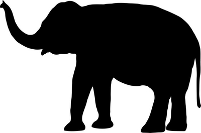 Ãrngott elephant silhuett