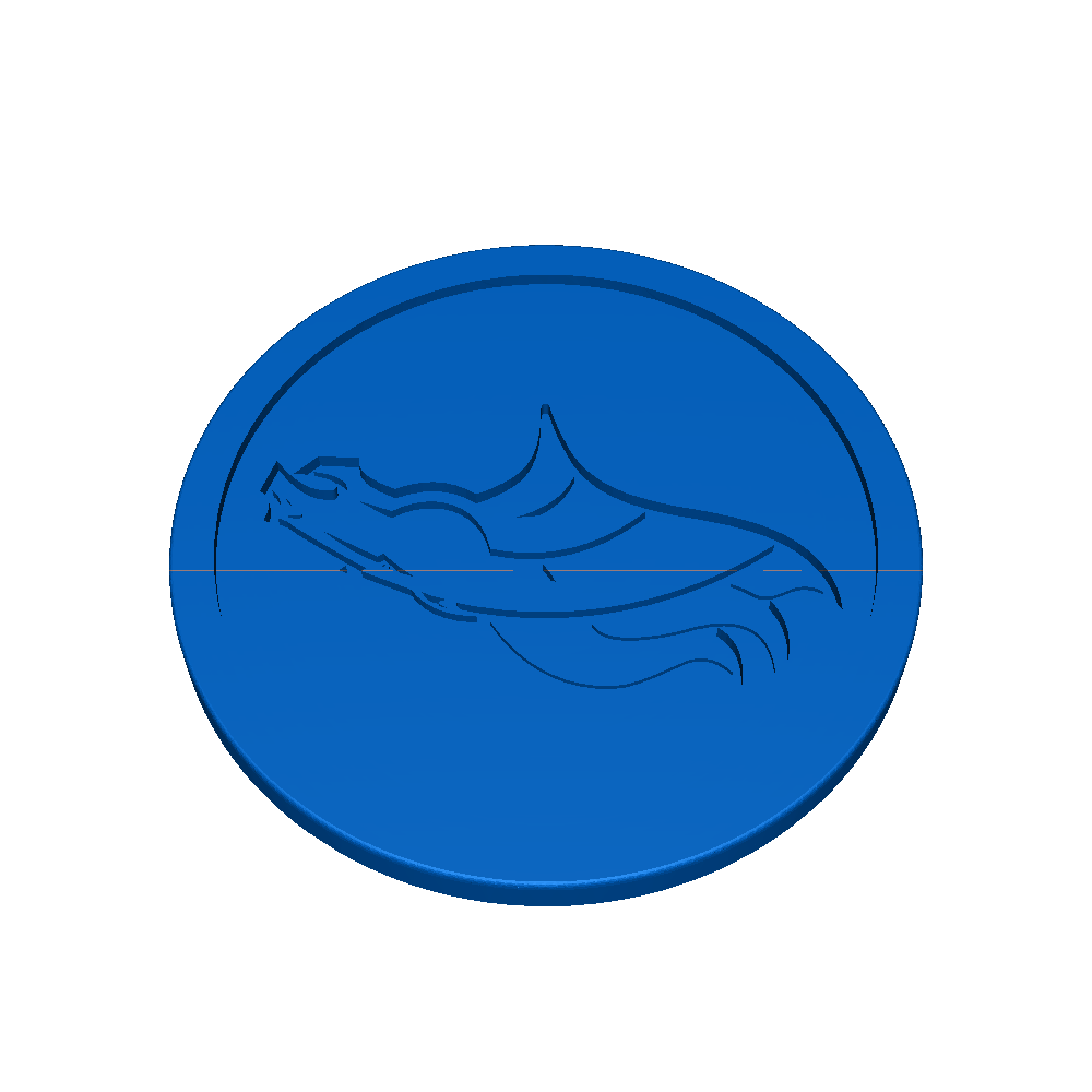 Broncos coaster stamp d models download creality cloud