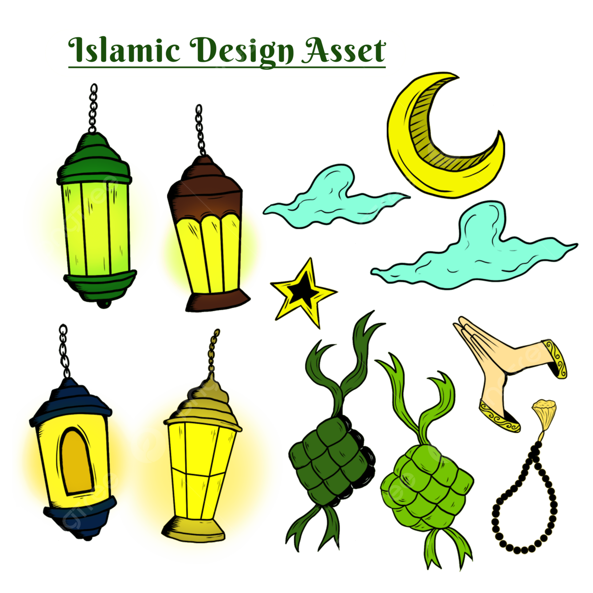 Eid fitri png picture islamic eid fitri adha design asset islamic design assets illustrations png image for free download