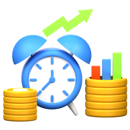 Investment time d icon download in png obj or blend format