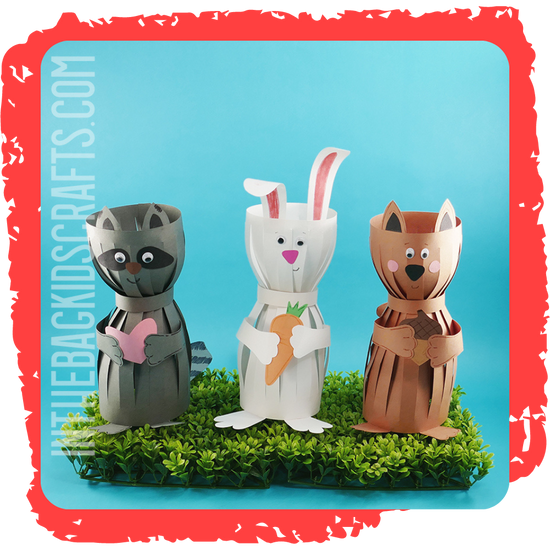 Paper animals squirrel raccoon bunny â in the bag kids crafts