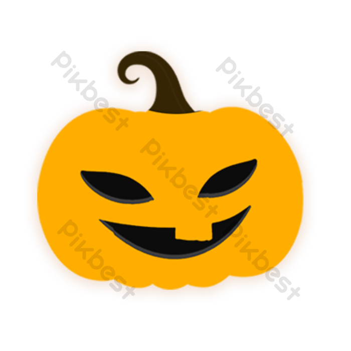 Yellow pumpkin light smiley face png images psd free download