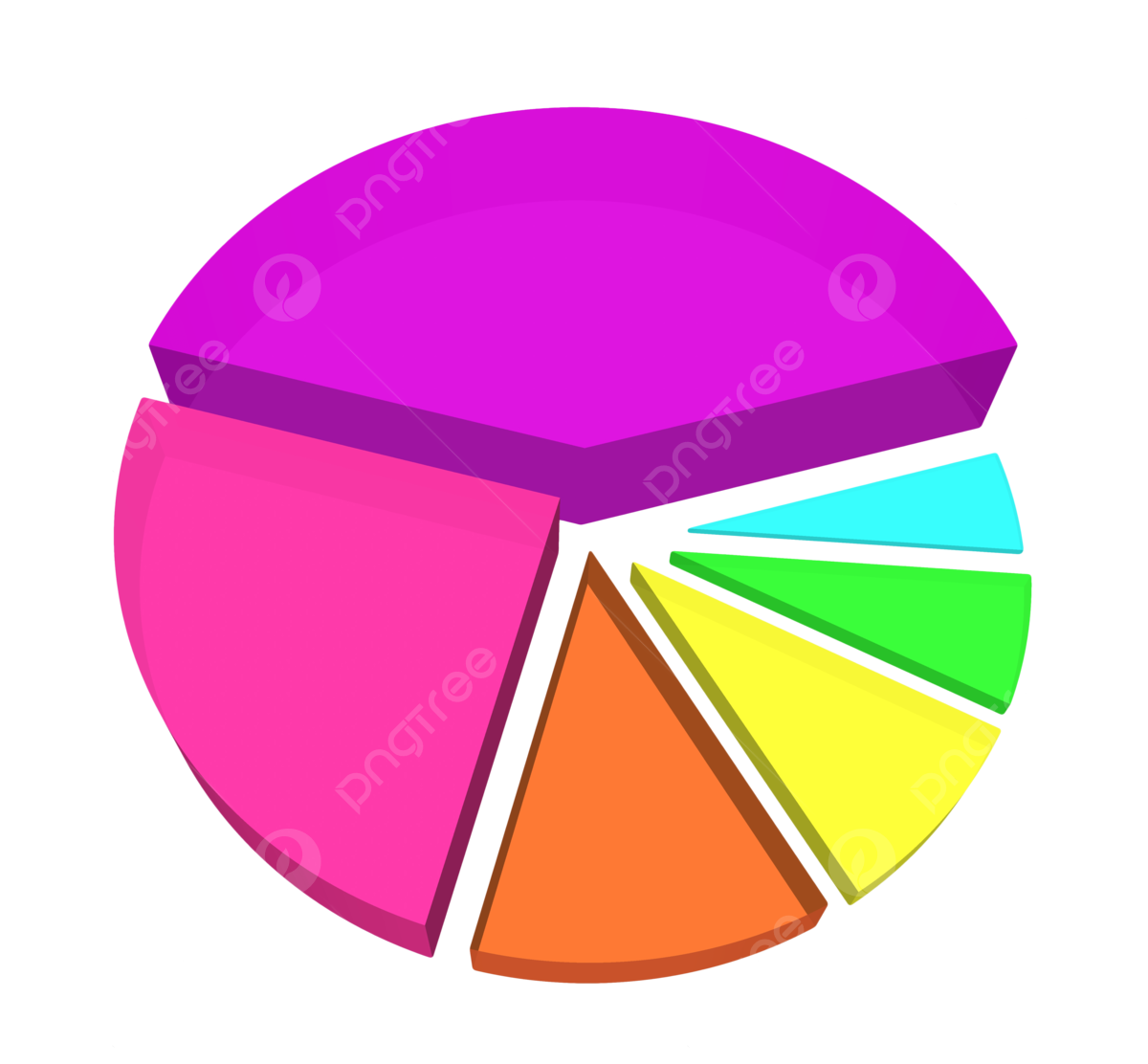 D pie graph png vector psd and clipart with transparent background for free download