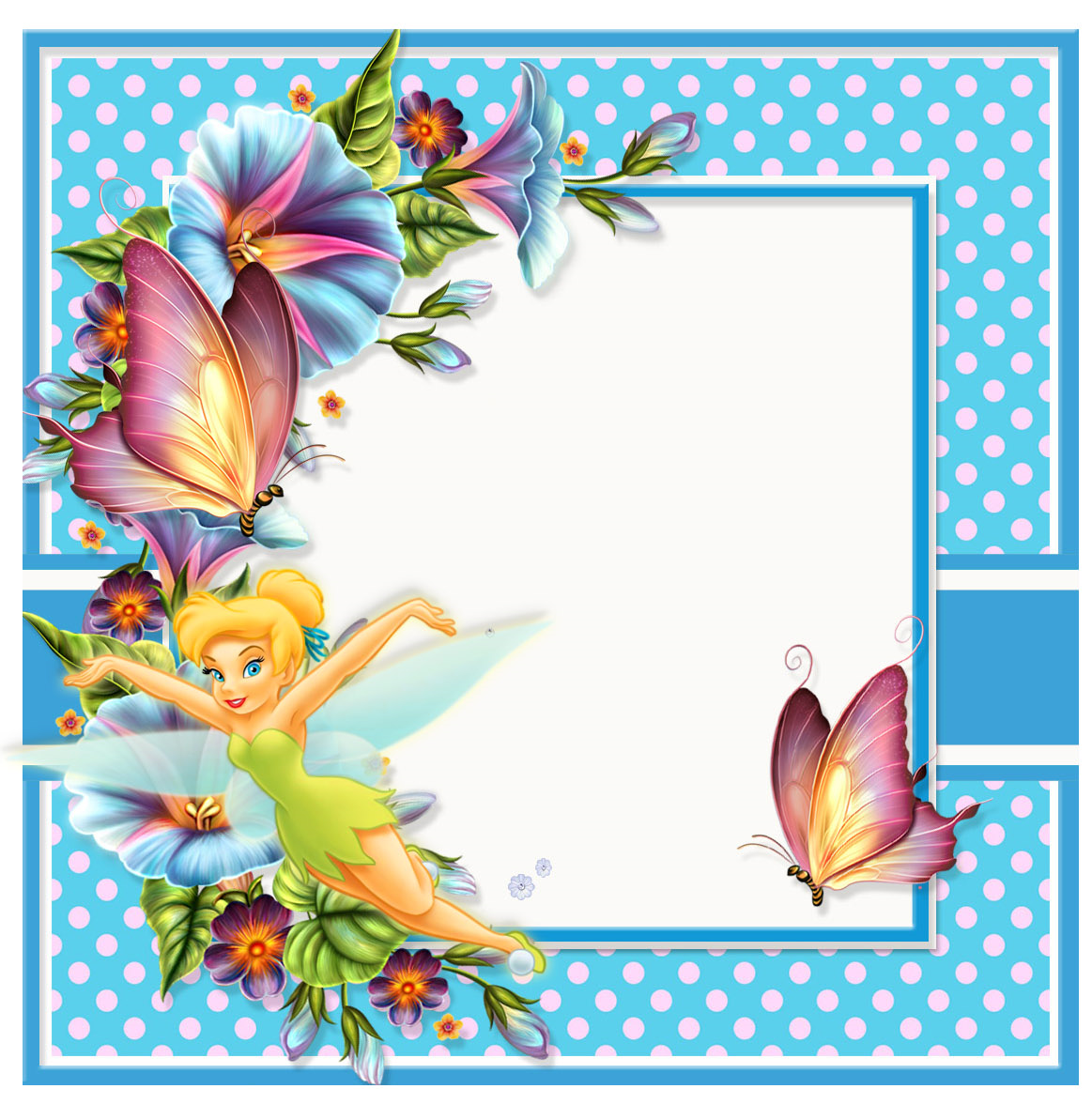 Handmade d birthday card butterflies tinkerbell girls granddaughter daughter