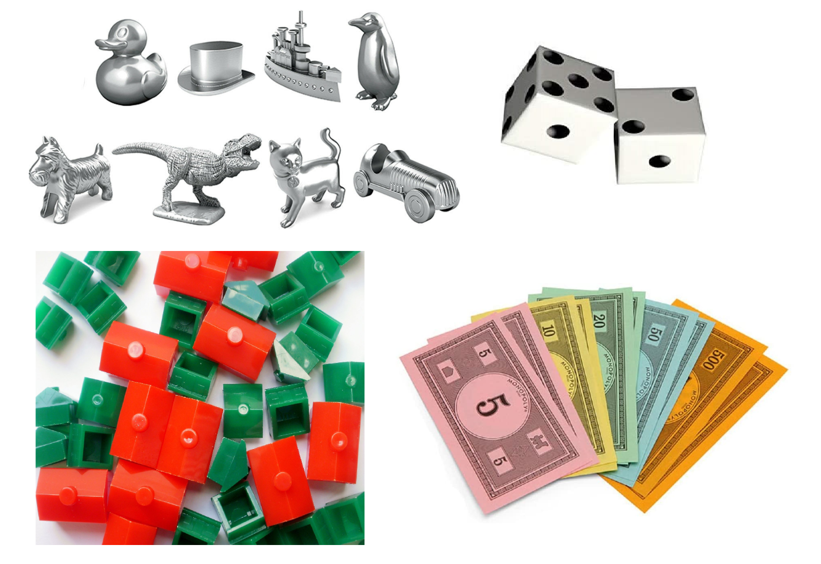 Monopoly top up set money houses hotels game pieces dice genuine spare parts