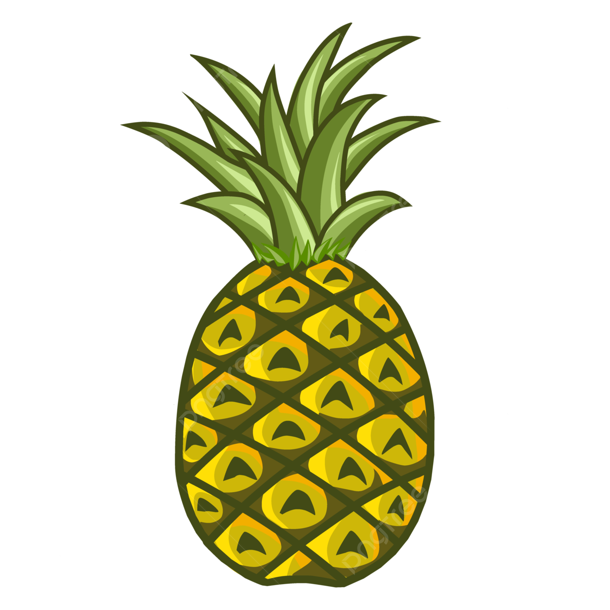 Pineapple clip art vector pineapple clipart fruits png and vector with transparent background for free download