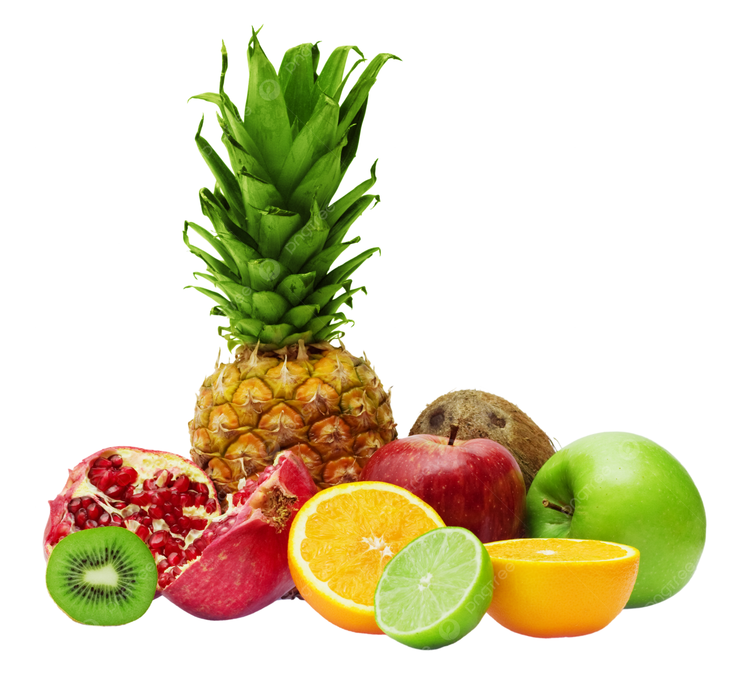 Grupo de frutas frescas muitos png mercado abacaxi saãºde png imagem para download gratuito