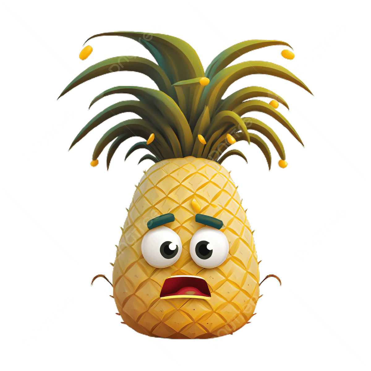 Pineapple cute png vector psd and clipart with transparent background for free download