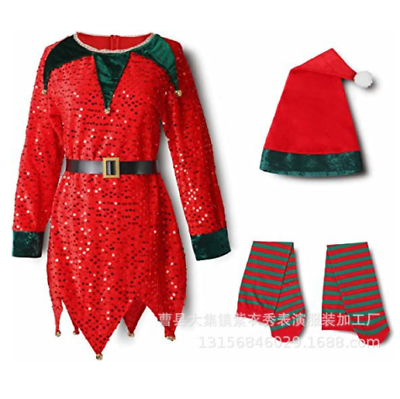 Christmas splay stume kids boys girls santa claus elf dress fancy outfits