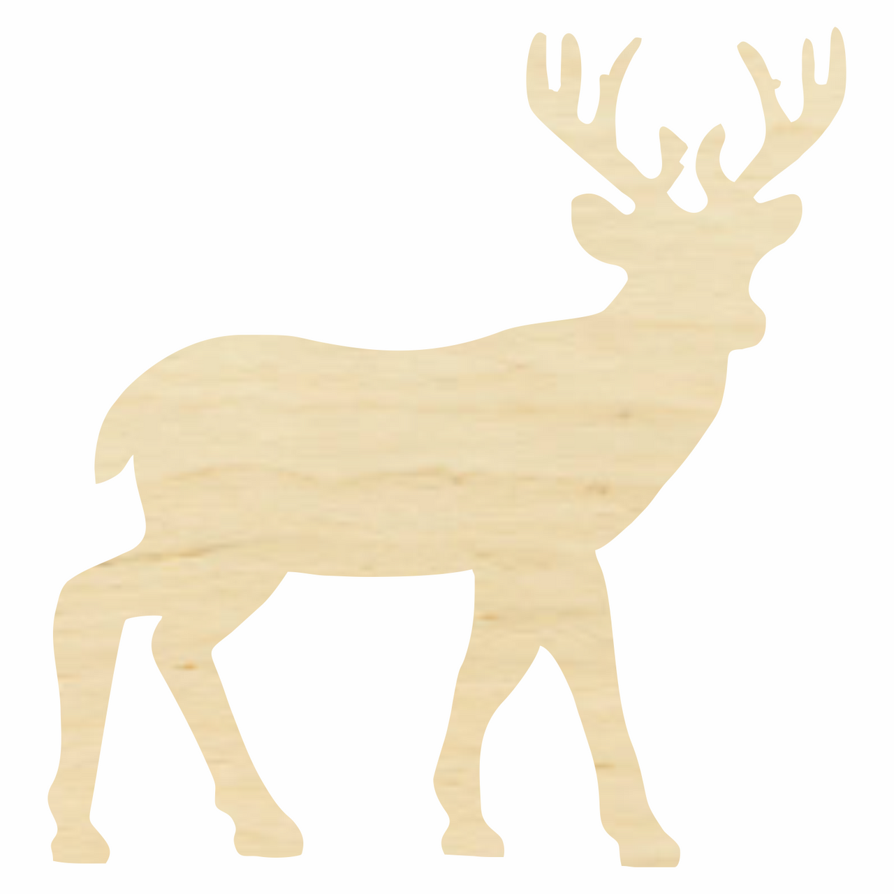 Unfinished wooden buck cutout animal cutouts and shapes