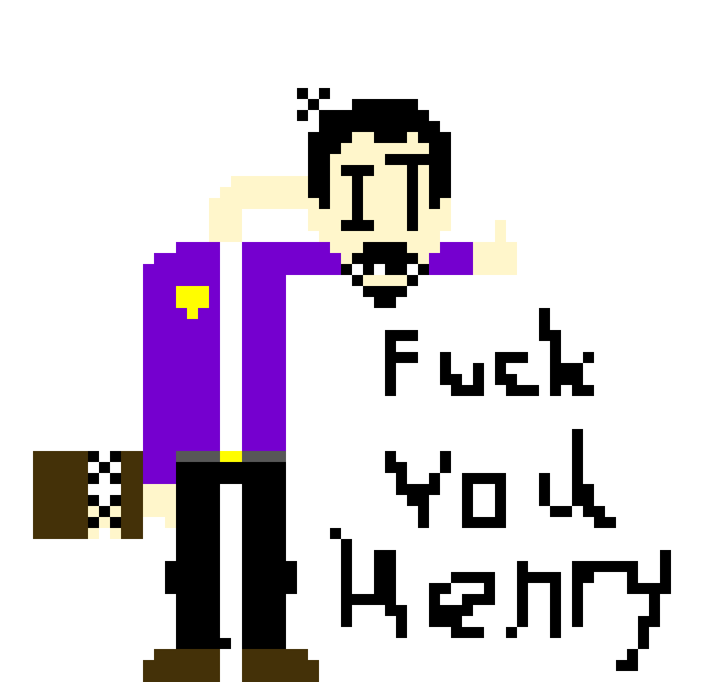 Pixel art of william but he had a bit too much to drink rfivenightsatfreddys