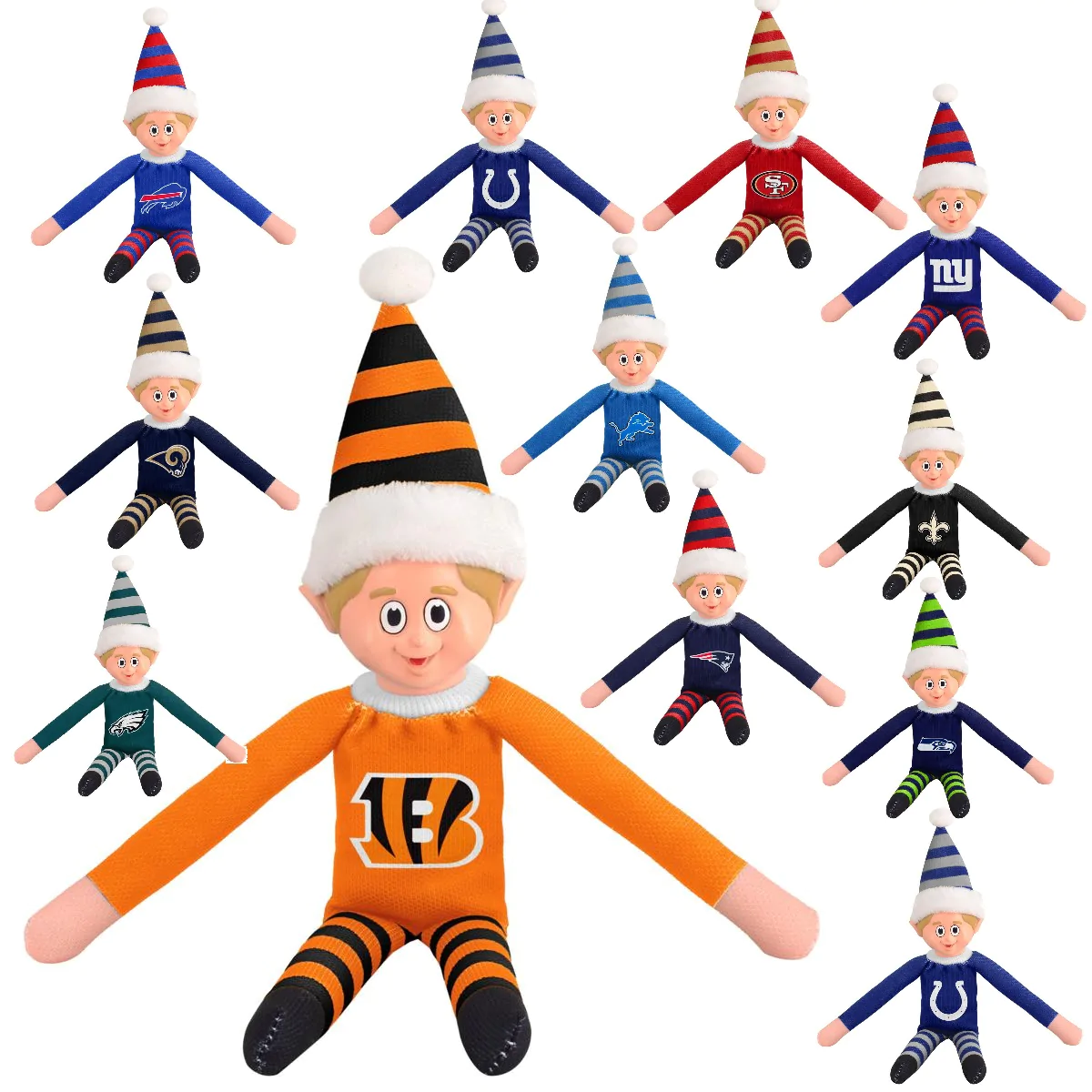 Cincinnati bengals forever collectibles christmas nfl team elf for sale online