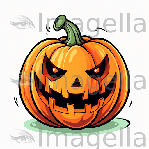 Pastel colors art style jack o lantern graphics high